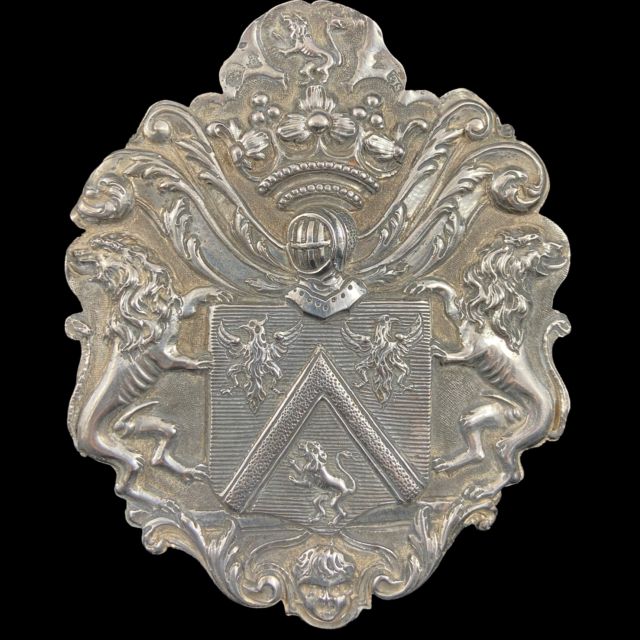 Plaque garde argent Ath 1752 Cossée de Maulde