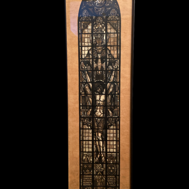 Anto-Carte projet vitrail gouache Notre-Dame de la Cambre